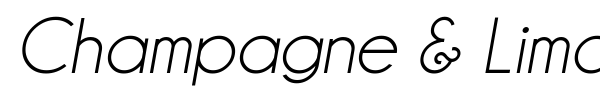 Champagne & Limousines font preview